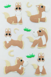 شخصية ملصقات الحيوانات مزرعة ، الترويجي الحصان شكل 3D ملصقات صغيرة