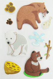 غامض منتفخ مخصص ملصقات الكتاب ، ليتل الدب ملصقات حيوان لطيف للأطفال