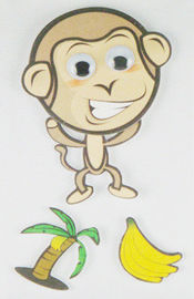 كتاب ديكور لطيف ملصقات القرد الطفل ، حديقة الحيوان طباعة الحيوان ملصقات الرسوم المتحركة