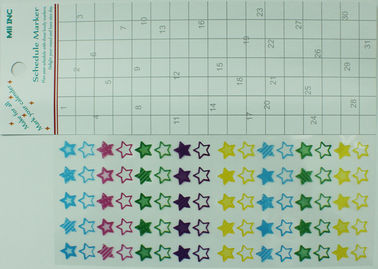 على الطريقة اليابانية التقويم ملصقات تذكير للمخططين شكل نجمة 70MM X 170MM