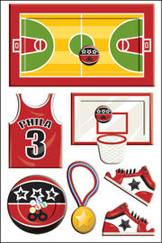 كرة السلة الرياضة نوع خمر لعبة ملصقات كما البنود الترويجية تصنيع المعدات الأصلية وأوديإم
