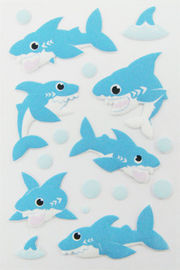 غير سامة رغوة منتفخ ملصقات الحيوانات DIY 3D الكرتون القرش اللون الأزرق